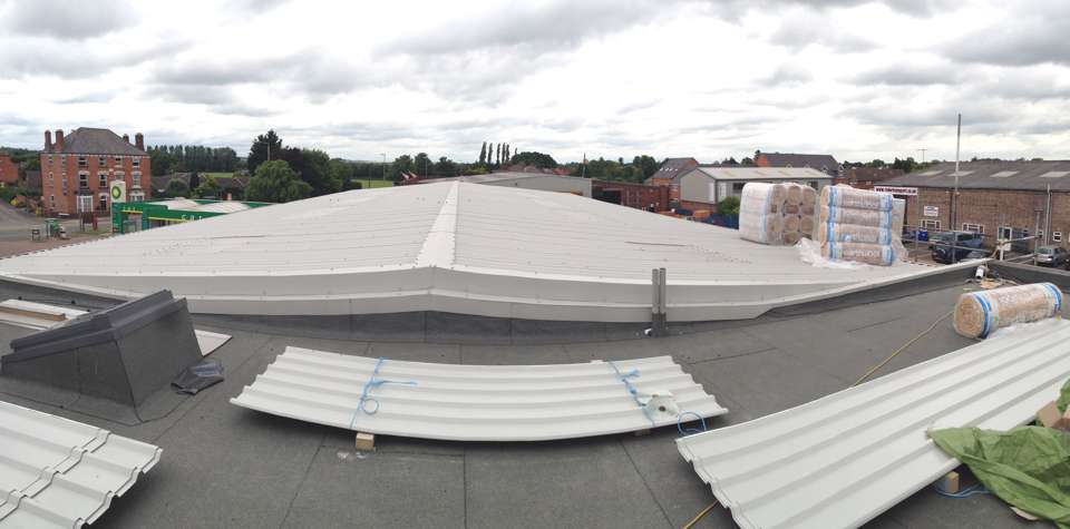 Roof Cladding of Office & Factory Units, Leicester,